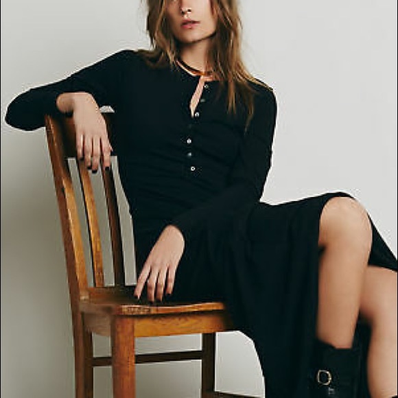 🎉Host Pick🎉 Long Sleeve Maxi DRESS El Topo Black - Picture 7 of 7